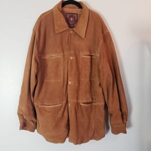 The Territory Ahead suede lined brown jacket sz L
